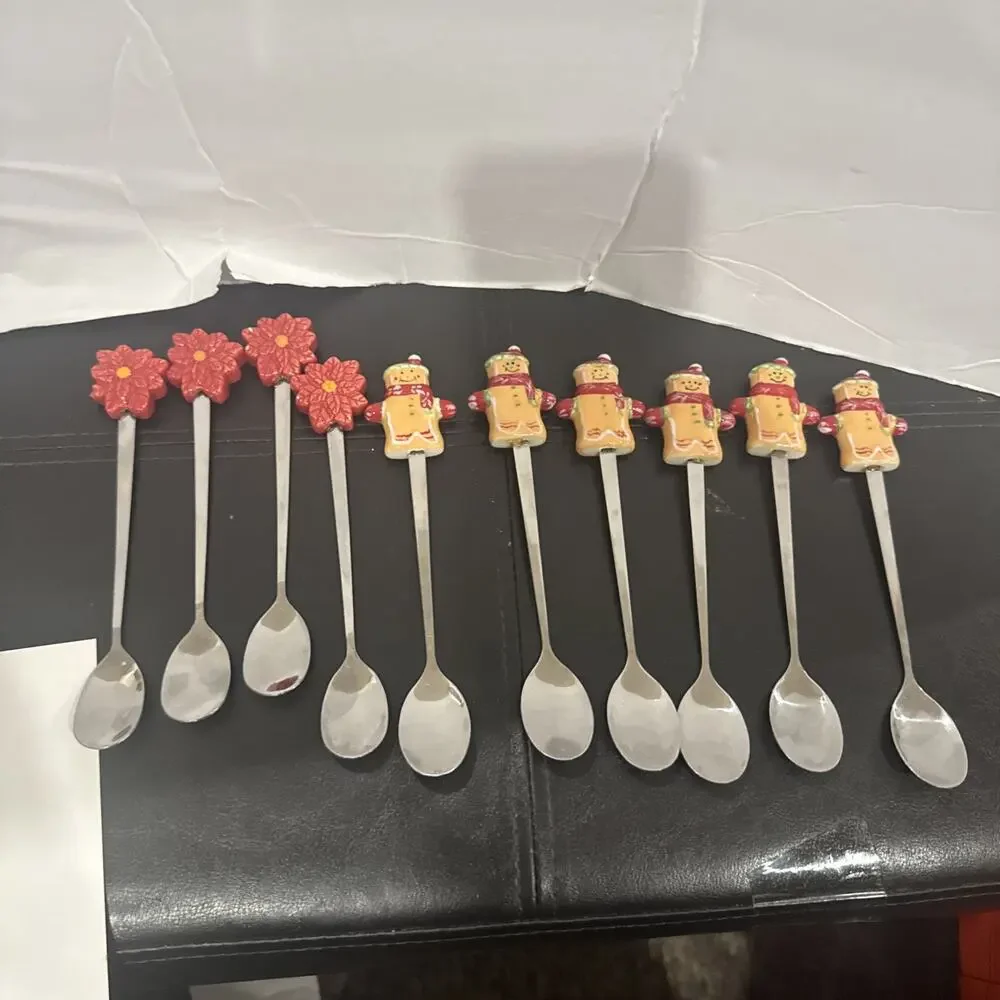 Temp-tations by Tara Presentable Ovenware Christmas Spoon Lot of 10